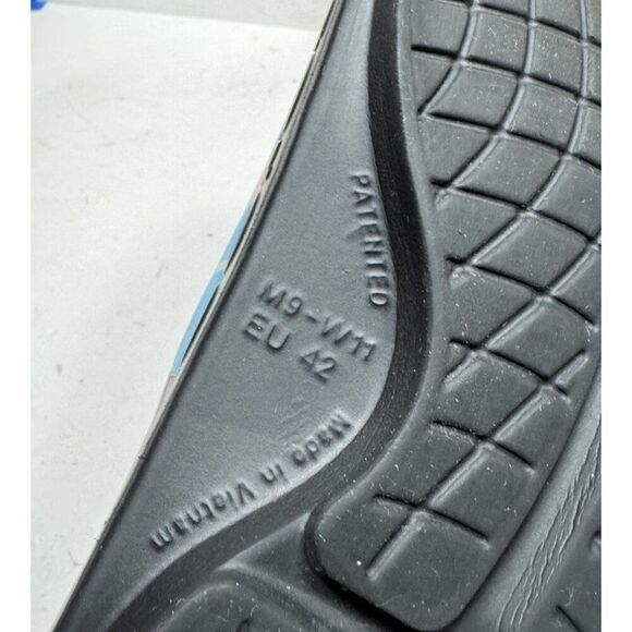 Oofos OOahh Sport Flex Sandals Men’s 9 Black Blue Pink Slip On Comfort - Picture 7 of 7